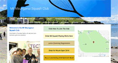 Desktop Screenshot of mtsquashclub.co.nz