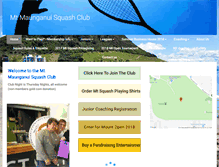 Tablet Screenshot of mtsquashclub.co.nz